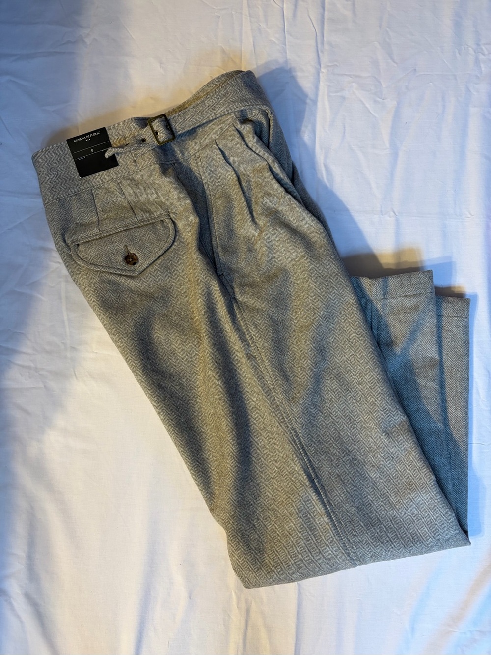 Banana Republic Gray Pleated Dress Trousers